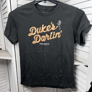 John Wayne‎ Stock & Supply Duke's Darlin' Graphic Tee Black Junior Women's L USA
